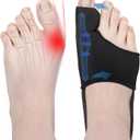 4 x 2 Pcs Bunion Corrector for Women & Men Big Toe Straightener-Bunions Correction Splint-Bunion Pads for Bunion Relief-Hallux Valgus Pain Relief,Comfortable Breathable for Day/Night Support (Light Black)