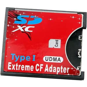 SD SDHC SDXC to CF Type I Compact Flash Memory Card Extreme Adapter Reader