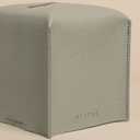 OLETHA Square Tissue Box Cover - Aesthetic Desk Decor for Room, Home & Office - Tissues Cube Boxes Holder - Pastel Gray, Set of 2