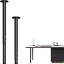Adjustable Metal Desk Leg 21~36 Inch, Adjustable Metal Table Legs, Home Office DIY Furniture Leg Set, for Computer Desk Dining Table Office Desk (2, Black)