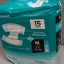 SUNKISS TrustPlus Adult Diapers with Maximum Absorbency, Unisex Disposable Incontinence Briefs with Tabs for Men and Women, Odor Control, Medium, Previously S/M, 15 Count