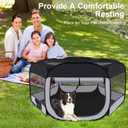 Dog Cat Playpen,Portable Pet Puppy Playpen, Rabbit Puppy Dog Play Pen for Indoors, Dogs Tent for Indoor Cats, Kitten Playpen, Collapsible Small Cats Crate Cage for Small Dogs with Carrying Case(Grey, L)