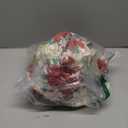 Covers For The Home Deluxe Elastic Edged Flannel Backed Vinyl Fitted Table Cover - Christmas Flower Pattern - Small Round - Fits Tables up to 40" - 44" Diameter