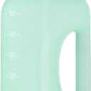 Ello Hydra 64oz Half Gallon Water Jug with Handle and Motivational Time Markers for All Day Hydration, Plastic Reusable Water Bottle with Straw and Locking, Leak Proof Lid, BPA Free (Yucca)