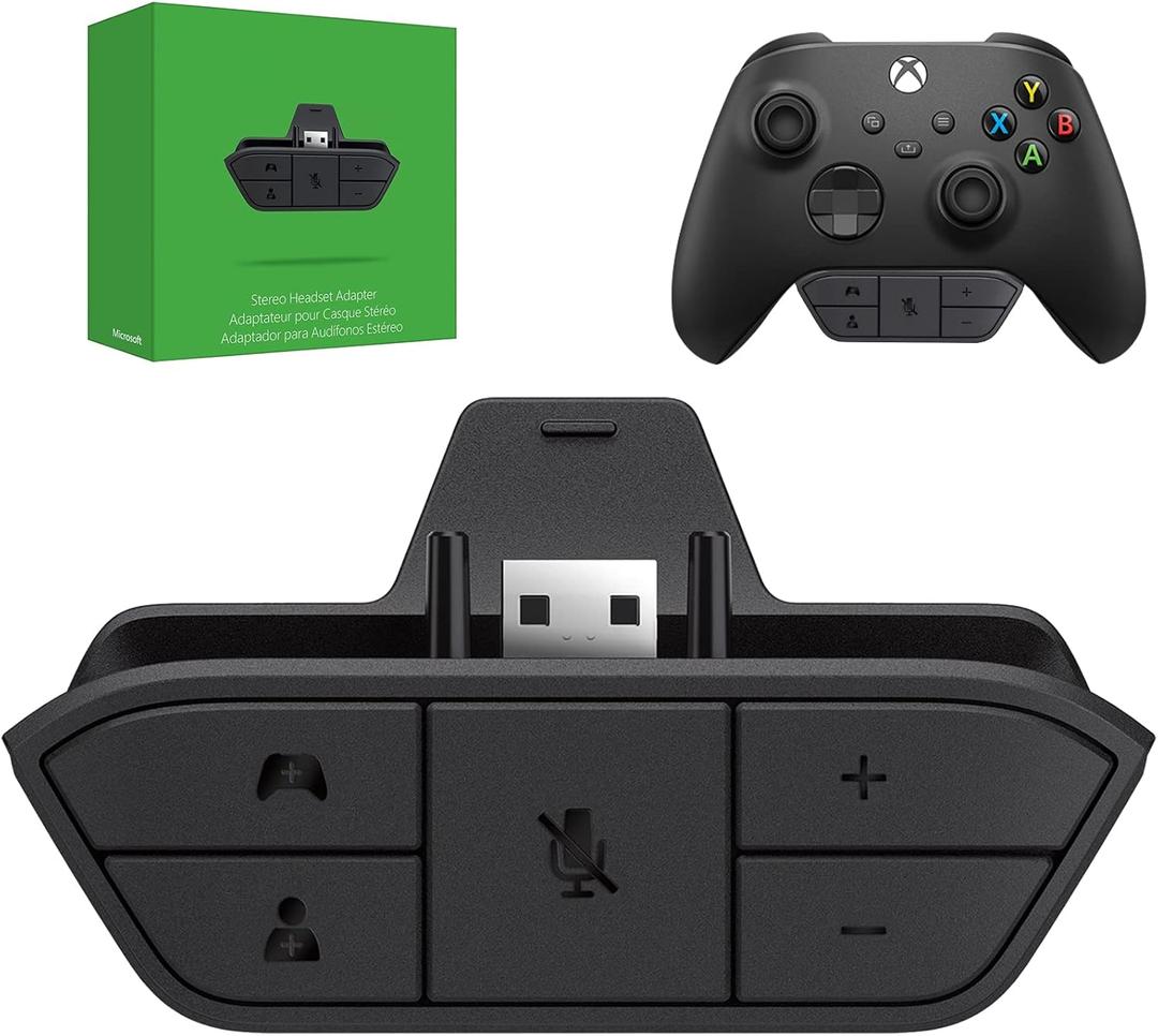 OLCLSS Stereo Headset Adapter, Controller Adapter Mic Adapter for Xbox One/One S/X/Elite 1/ Elite2/ Series S/X Controller-Adjust Audio Balance (Game Sound & Voice Chat)-Low Latency