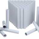 HESESOH 50 Pack Cardboard Tubes for Crafts - 1.57 x 11.81 Inches - Total White Toilet Paper Empty Rolls Round Thick Tubes Sturdy for Classroom Family Handmade DIY Projects