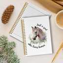 Horse Journal Notebook - Farmhouse Animal Floral Notebooks College Ruled for Work School, Horse Gifts for Lovers Women, Office Supplies, Hardcover Spiral Notebook 5.5"x8.3"