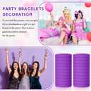 Liliful 100 Pcs Silicone Rubber Wristbands Rubber Wristband Bracelet Bands for Silicone Wristbands for Women Men(Purple)