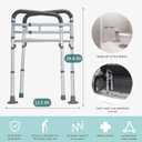Lianjindun Toilet Safety Rails, Adjustable Toilet Frame for Elderly, Seniors, Handicap & Disabled, Foldable Handicap Toilet Handles Fit Any Toilets (Gray)