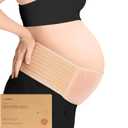 KeaBabies Pregnancy Belly Bands for Pregnant Women  1Pack, Soft & Breathable Maternity Belly Support Band, Easy Adjustable Maternity Belt for Back, Pelvic Support, Comfortablee (Classic Ivory, M/L)