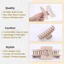 LuSeren Hair Clips for Women 4.3 Inch Large Hair Claw Clips for Women Thin Thick Curly Hair, Big Matte Banana Clips,Strong Hold jaw clips,Neutral Colors