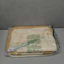 LONBET Laundry Basket with Lid, Made from Breathable Fabric | Aesthetic Clothes Hampers for Laundry with Side Handles & Sturdy Bamboo Frame (40 Gallons - Double, Beige)