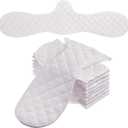 Boyiee 9 Pcs Bra Liners for Sweat, 67% Cotton and 33% Polyester Fiber, Reusable Washable Under Breast Sweat Absorber Pads(White,L Size)