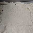 PRETTYGARDEN Women's 2025 Summer Casual Midi Dresses Square Neck Short Sleeve Smocked A Line Floral Flowy Elegant Boho Dress (Beige, X-Large)