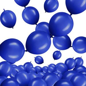 100 Pcs Link Balloon Linking Latex Connected Balloons Linkable for Easter Independence Day Carnival Wedding Party Decoration(10 Inch,Dark Blue)