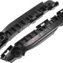 Bumper Support Bracket, Left and Right Side Front Bumper Retainer Bracket Hold Mount No.525360D040/525350D040 for Toyota Yaris 2006-2009 ABS Plastic Black, 1 Pair