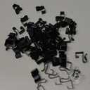 Gutter Clips for Hanging Outdoor Lights: 100 Pcs Metal Black Christmas Light Clips for outside String Lights - Weatherproof Gutter Clips for Xmas Halloween Seasonal Rope Mini Decoration Lights