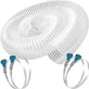 Heavy PVC Dust Collection Hose 4" x 10', Flexible Clear PVC Fume Collection Hose, Puncture-Resistant, Reinforced With Coated Wire Helix (White)
