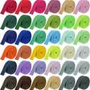 36 Rolls 1 Inch Wide Heavy Cotton Webbing 118 Yards 32 Colors Polyester Cotton Webbing Strap Tote Bag Webbing for Tote Bag Purse Strap Cloth Belt Crafts Outdoor Accessories Supplies