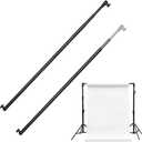 Zonon 2 Pack Backdrop Crossbar 10FT, Adjustable Telescopic Backdrop Pole, 3 Section Twist Lock Background Support Crossbar for Light Stand, C Stand and Photography Studio Equipment, Fits 5/8" Stud