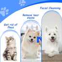 2 Pack Professional Eye Comb For Pets,Stainless Steel Tear Stain Remover,Flea Lice Comb,For Cats & Dogs,Gentle Round-Head Grooming Tool,Precisely Removes Stains, Dirt And Debris From The Eye Area