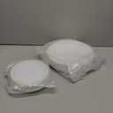 FOCUSLINE Gold Plastic Plates Set of 60, Disposable Plates with Gold Rim 30 Dinner Plates 10" and 30 Salad Dessert Appetizer Plate 7", Elegant Fancy Heavy Duty Wedding Party Plates