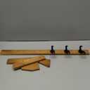 Coat Rack Wall Mount with Shelf, 27.5" Entryway Wall Hanging Shelf, Coat and Key Hanger with 10 Dual Hooks, Mail Organizer and Key Holder Hat Rack for Wall, Wood Coat Hooks with Storage