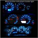 WLJH Bright Ice Blue LED Bulb Instrument Cluster Panel Gauge Light Dash Kit Package Replacement for Ford F150 F250 F350 Bronco 1982-1998
