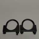 2 Pack 1-1/2 Inch U-Bolt Muffler Exhaust Clamps - Saddle Style Heavy Duty 304 Stainless Steel U-Bolt Muffler Exhaust Hook for Secure Exhaust Connection