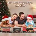 Hot Bee Train Set - Train Toys with Remote Control Trains for Boys with Smokes, Lights and Sound,Toy Train Set for Under Christmas Tree, Toddler Model Trains for 3 4 5 6 7 8+ Years Old Kids