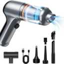 Handheld Mini Air Blower/Car Vacuum Cleaner, Rechargeable Electric Air Duster/Vacuums with Brushless Motor, 18000pa High Power Cordless Suction/Blower Portable Vacuum Cleaner for PC, Silver