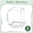 AZUREAL 4 Pack Clear Acrylic Pen Holder Cup, Clear Makeup Brush Holder, Thickened Acrylic Desktop Stationery Organizer for Office, School, and Home Storage