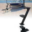 Heavy-Duty Boat Trailer Steps with Handle, Non-Slip Surface, Universal Fits for Trailers Tongue Step, Patent Pending, 3 Steps