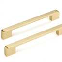 25 Pack 6-1/4 Inch Brushed Gold Cabinet Pulls, Brass Dresser Drawer Pulls for Kitchen Cabinet Hardware