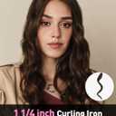 YEEGOR 1 1/4 inch Curling Iron,Extra Long Barrel Culing Wannd,100-240V Dual Voltage Hair Curler for Big Wave Curls,12 Temps