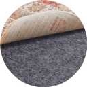 Veken 5 Ft Round Non Slip Cushioned Rug Pad Gripper, Felt and Silicone Backing, 1/4 inch Thick Carpet Liner for Hardwood Floors and Finishes, Under Area Rugs Anti Skid Mat, Keep Rugs Safe and in Place
