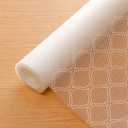Cooyes Shelf Liner for Kitchen Cabinets Waterproof Kitchen Cupboard Liner Plastic Drawer Mats EVA Material Non Adhesive Fridge Mats for Shelves (17.7"W x 197"L, Transparent White)