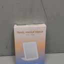 FUNTOUCH Rechargeable Travel Makeup Mirror with 72 Led Lights, Portable Lighted Beauty Mirror, 3 Color Lighting, Dimmable Touch Screen, Tabletop LED Folding Cosmetic Vanity Mirror (White)