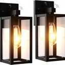 Dawn to Dusk Outdoor Sensor Motion Sensor Light Fixture Waterproof Porch Lights Anti-Rust Exterior Wall Mount Light Outdoor Wall Lantern for Patio Front Door Garage - 2 Pack