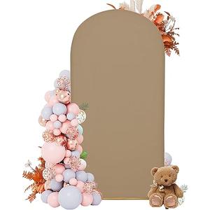 6.6FT Wedding Arch Covers Arch Backdrop Cover Arch Stand Covers Set Arch Cover Spandex Fabric Stretchy Backdrop for Wedding Birthday Party Decoration Baby Shower (Black, Cover Only)