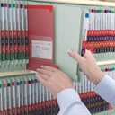 Smead 100% Recycled End Tab Pressboard Classification File Folder with SafeSHIELD Fasteners, 2 Dividers, 2" Expansion, Letter Size, Gray/Green, 10 per Box (26810)