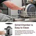 DBM-8GC Grind Chamber With Lid Replacement for Cuisinart DBM-8P1 etc Grinder, Fit Coffee Grinder, Food Processor Replacement Parts, Clear Round Flip Top Design - Dishwasher Safe