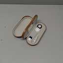 Muf 2 in 1 Contact Lens Case and Glasses Case, Double Sided Design with Mirror, Portable Travel Kit with Tweezer, Remover and Solution Bottle, Walnut Wood