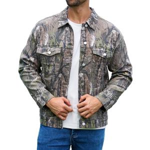 Yuanbang Camo Jackets for Men Trucker Unlined Camouflage Coats Hunting Clothes (Medium)