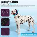 Dog Ear Muffs Wrap for Hematoma, Bathing, Drying, Swimming & Noise Anxiety Relief- Elastic Waterproof Ear Protection with Calming Hoodie Design for Grooming, Large, Purple