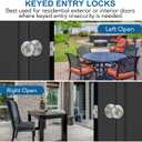 2 Pack Keyed Entry Door Knob Set, All Keyed Same Exterior and Interior Stainless Steel Door Locks, Satin Nickel Front/Entrance Door Knobs Handle