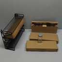 SpaceAid Spice Rack Organizer with 28 Spice Jars, 386 Spice Labels, Chalk Marker and Funnel Set for Cabinet, Countertop, Pantry, Cupboard or Door & Wall Mount - 28 Jars, 13.4" W  10.8" H, Black