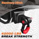 Offroad Recovery Strap Kit, 3" x 30ft Tow Strap+ Shackle Hitch Receiver 2 inch 42000 Lbs+D Ring Shackles+Bag, 4x4 Winching Accessories