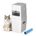 GKJ Cat Litter Box Waste Disposal System for Odor Control Cat Litter Trash Can | Includes 1 roll of 16 Easy Tear-Off Bags | Diaper Trash Can