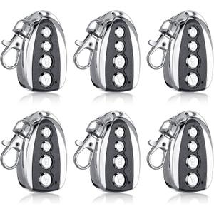 Konohan 6 Pcs 433Mhz Gate Remote Control Automatic Sliding Gate Opener Hardware Cloning Electric Rolling Driveway Closer Key Fob Universal Controller Security Alarm Lock